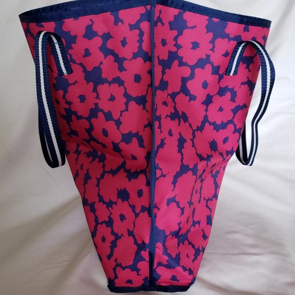 **SOLD**Estee Lauder Navy & Pink Flowered Large Tote Bag ~ NEW - Picture 3 of 5